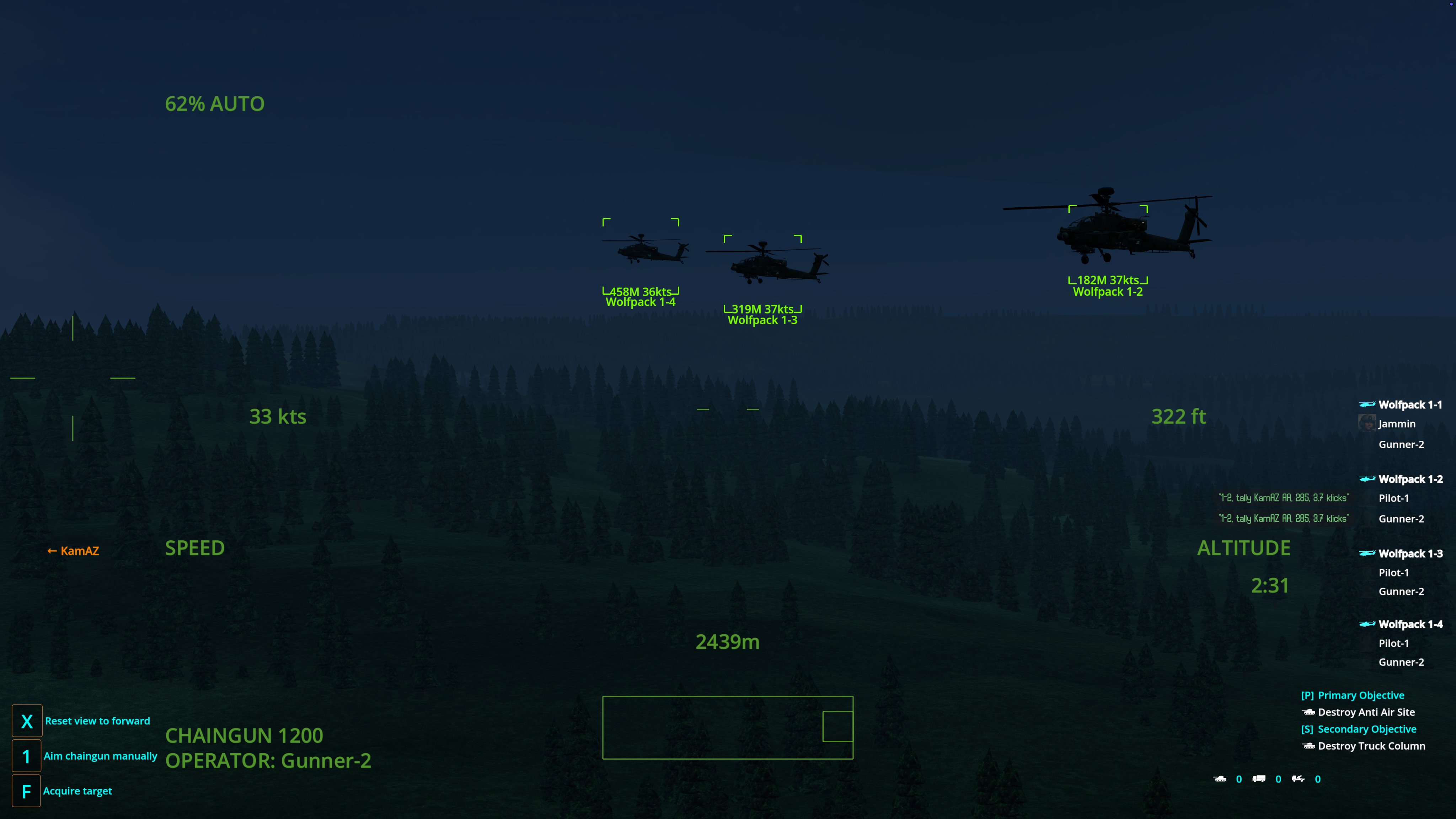 In-game view of AI wingmen flying with the player